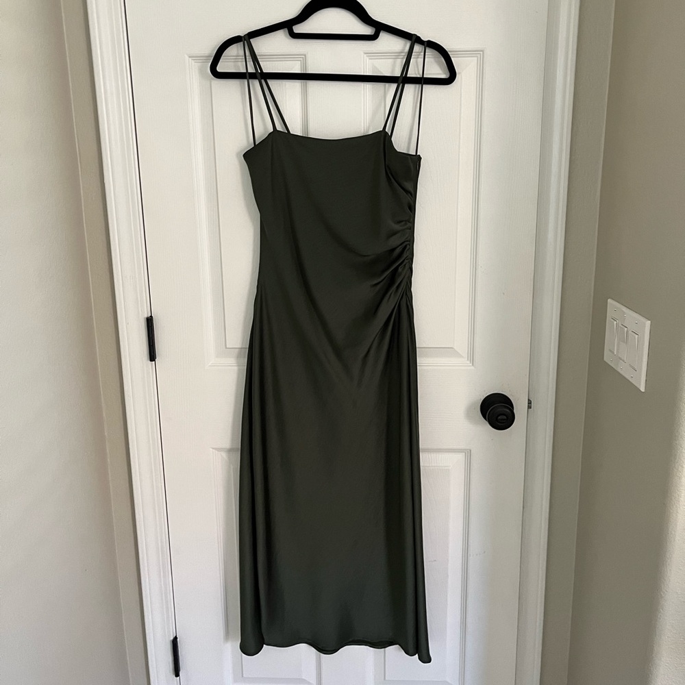 Zara olive midi dress